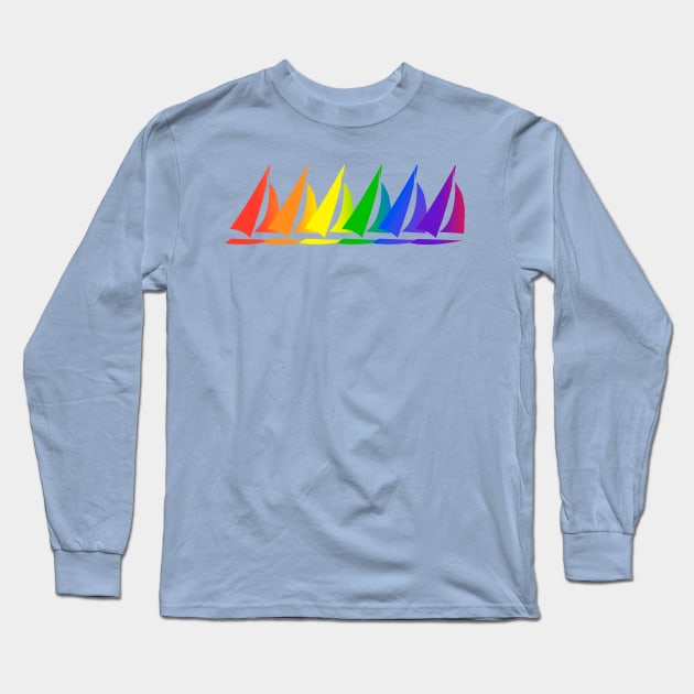 LGBT Sailor's Gay Pride Long Sleeve T-Shirt by Sailfaster Designs